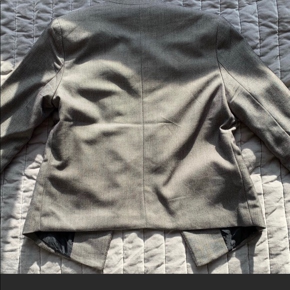 Trendy Blazer with Faux Leather Detail - Picture 2 of 3